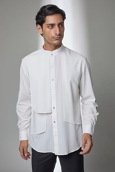 Ivory Tencel Shirt by AMIT ARORA