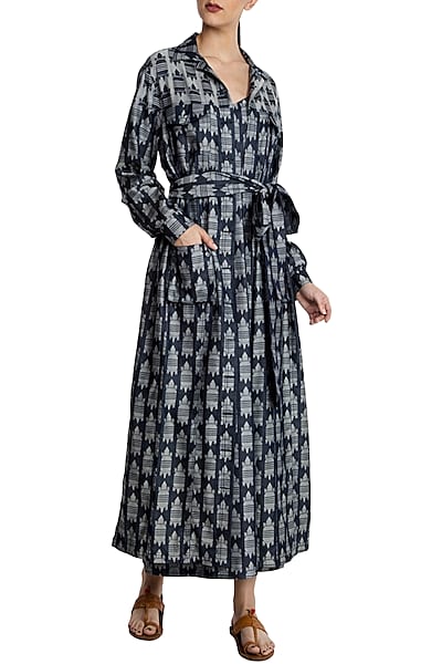 Blue Nile Croc Print Trench Jacket by Masaba