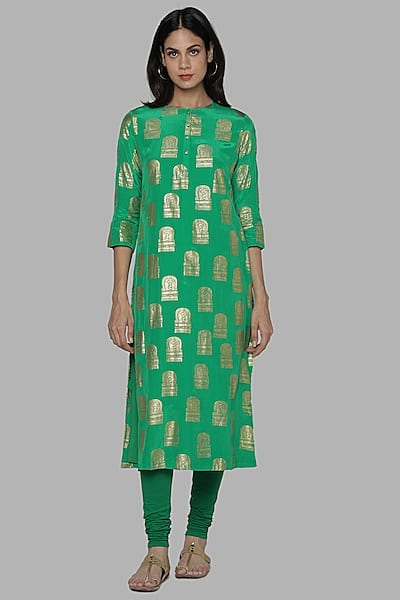 Green Foil Printed Tunic by Masaba