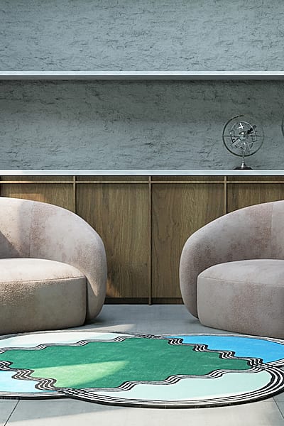 Multi-Colored Wool Tufted Carpet by Neytt Homes